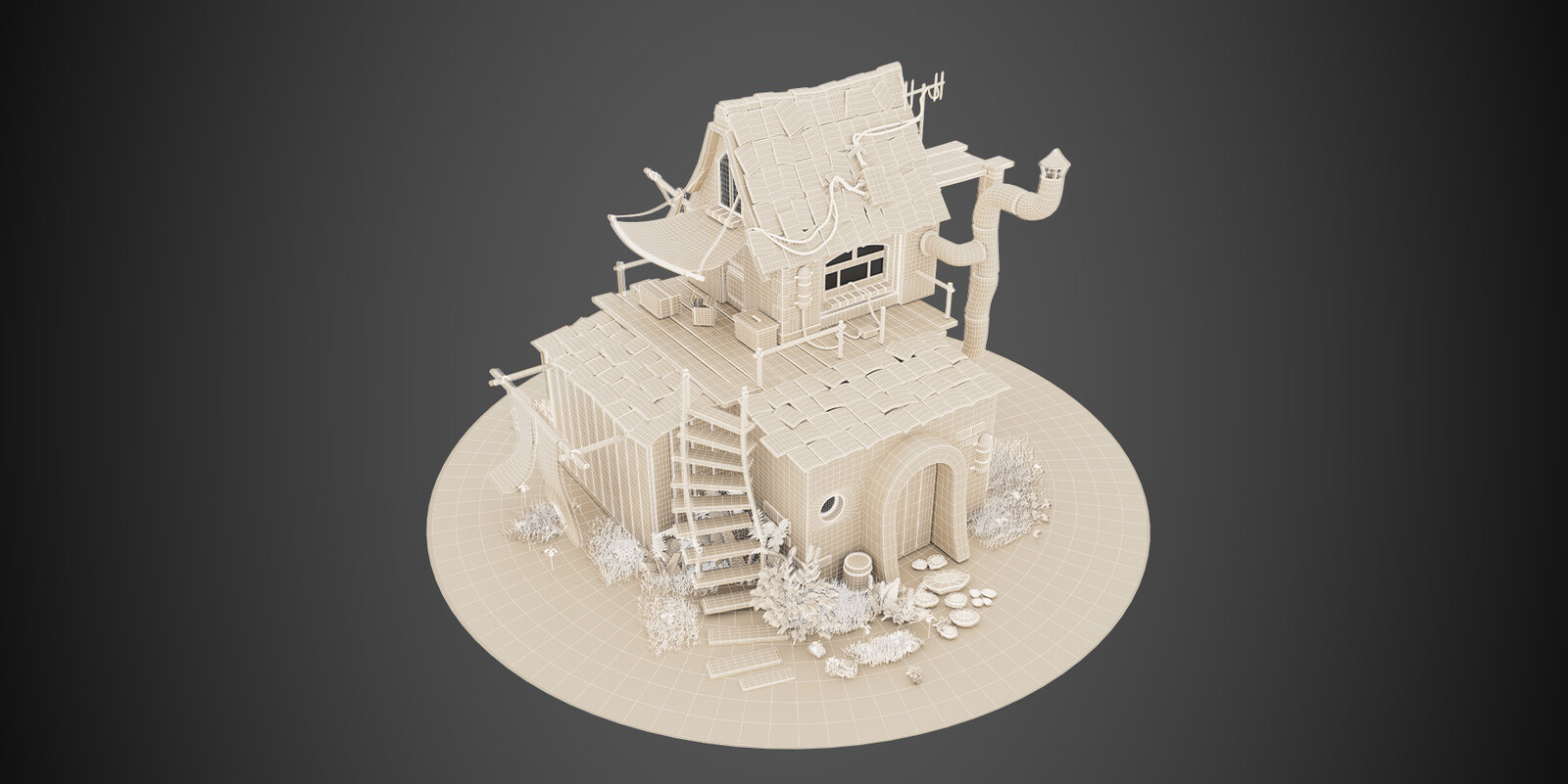 Diorama House responsible for modeling, texturing and lookdev