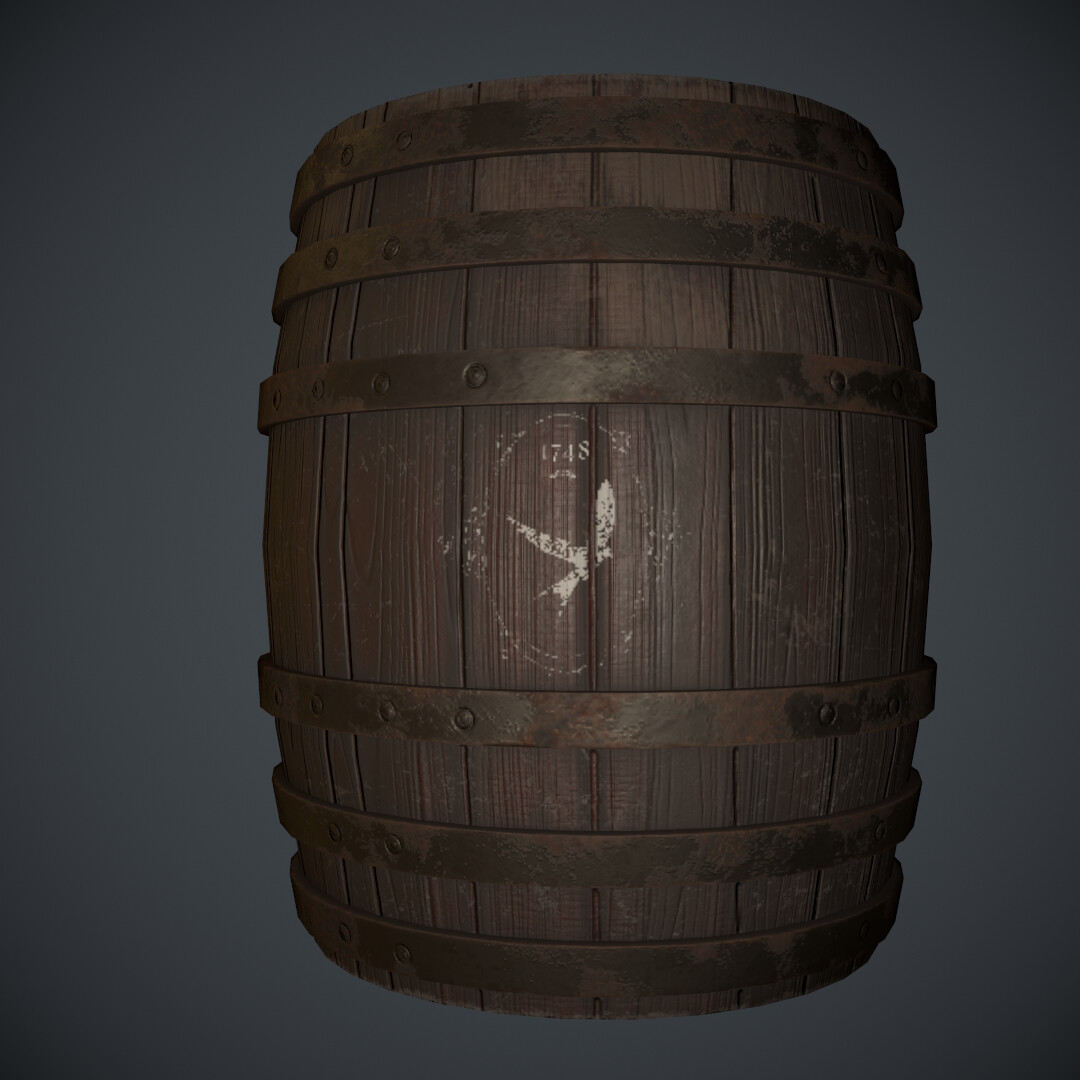ArtStation Wooden barrel
