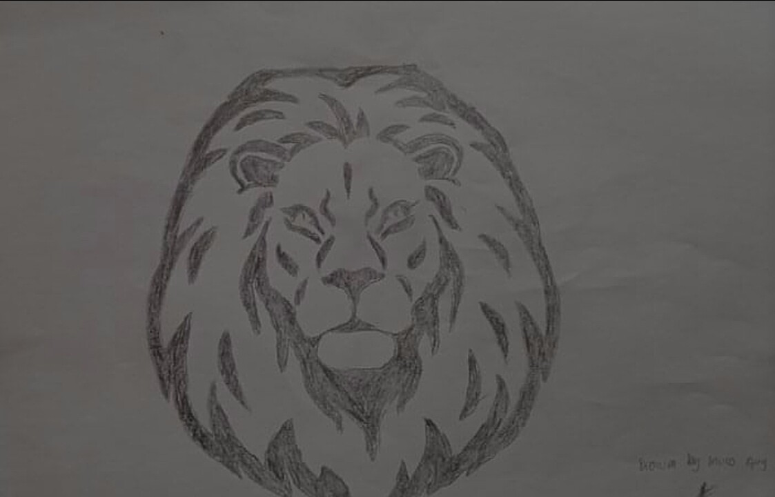 ArtStation - easy lion drawing with pencil