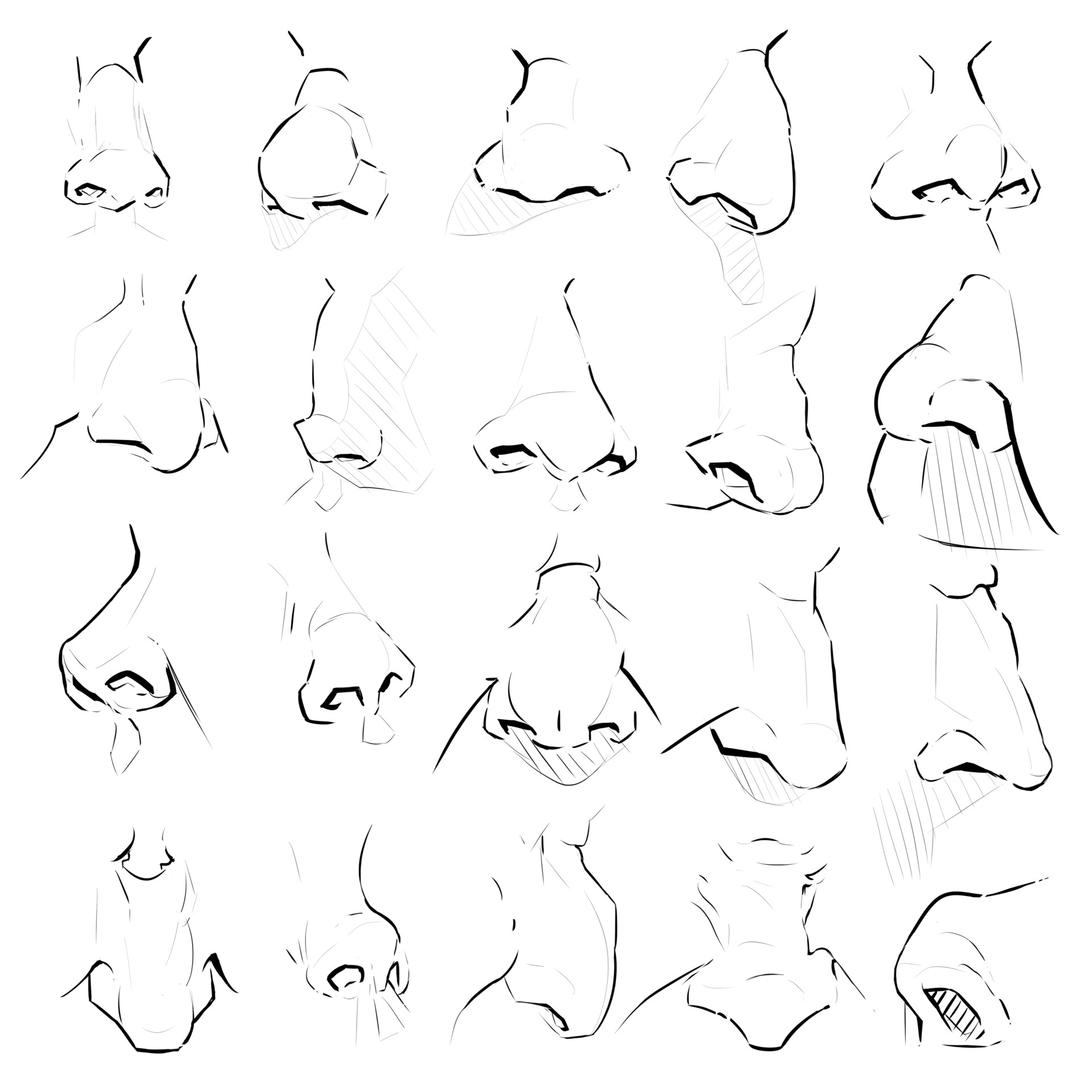 Anime Nose Reference
