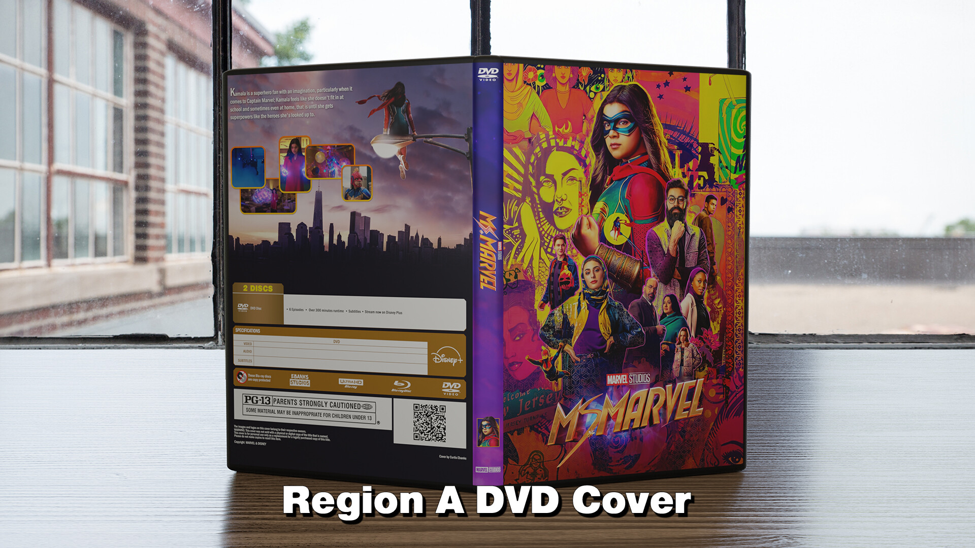 Ms Marvel Custom Blu-ray Cover W/ Case NO DISC 