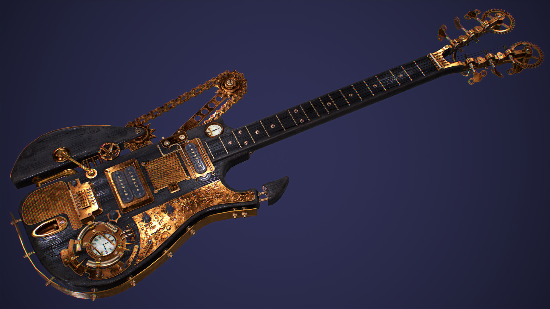 Alexandre Deckers - Steampunk guitar