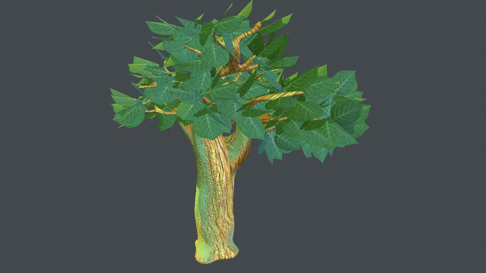 Tree asset I worked on, I also worked on rainbow tree but don't have access to the file anymore