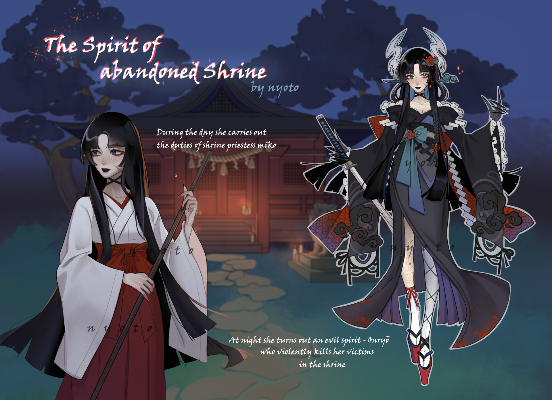 ArtStation - Adoptable The Spirit of Abandoned Shrine