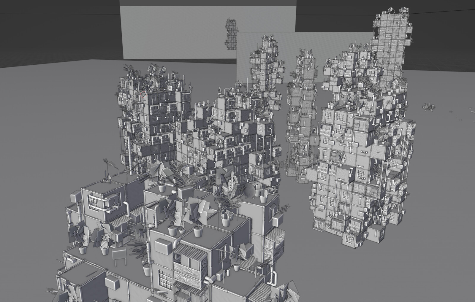 The scene in the viewport