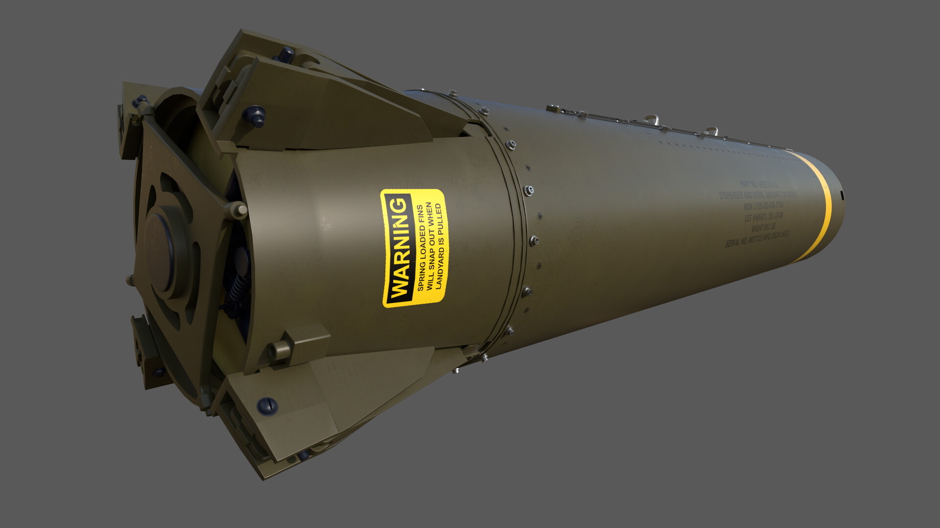 Denis Galayko CBU87 and CBU103 Combined Effects Munition 3D models