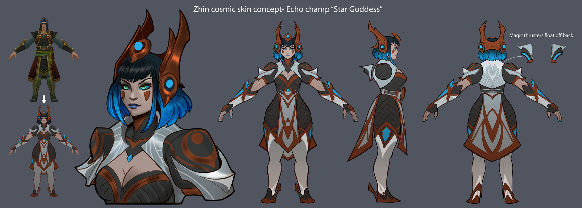 ArtStation Paladins Zhin "Echo Champ" Skin Mei