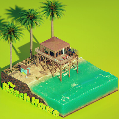 The Beach House - Iso 3D Art