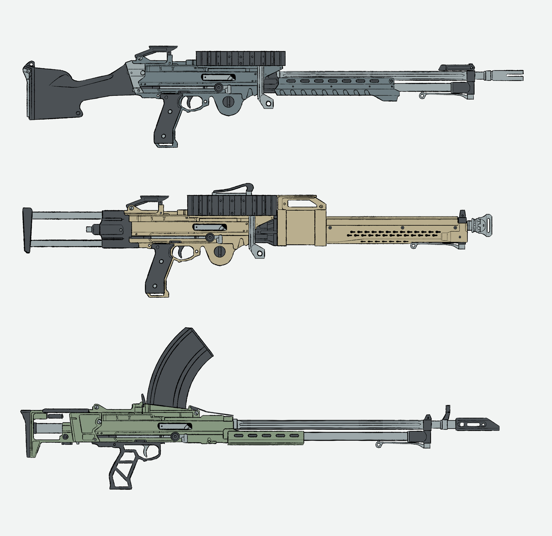 Weapon sketch - Modern Lewis machine gun