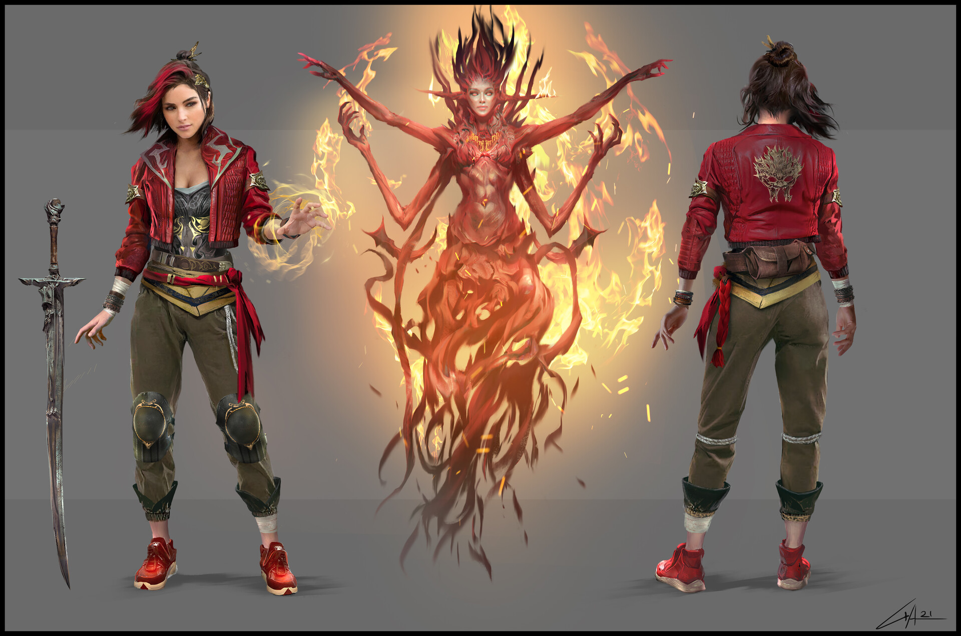 ArtStation - Concept Art - Fire Elemental