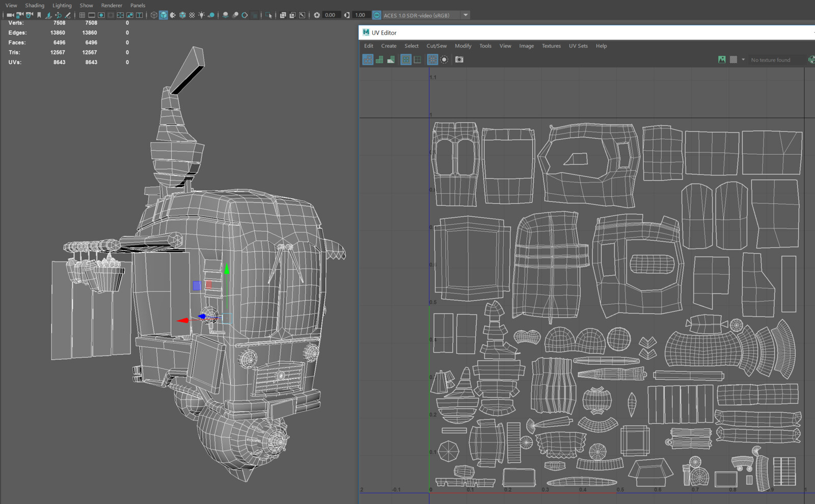 Maya: retoplogy and UV maps