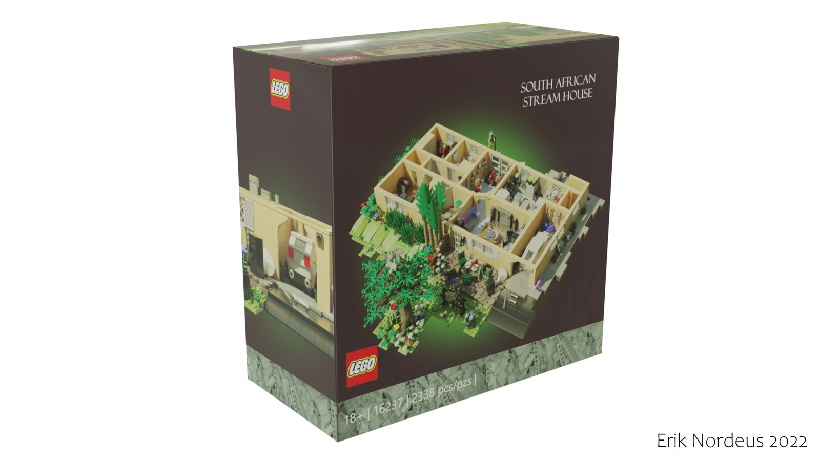 South Africa LEGO house set custom box art