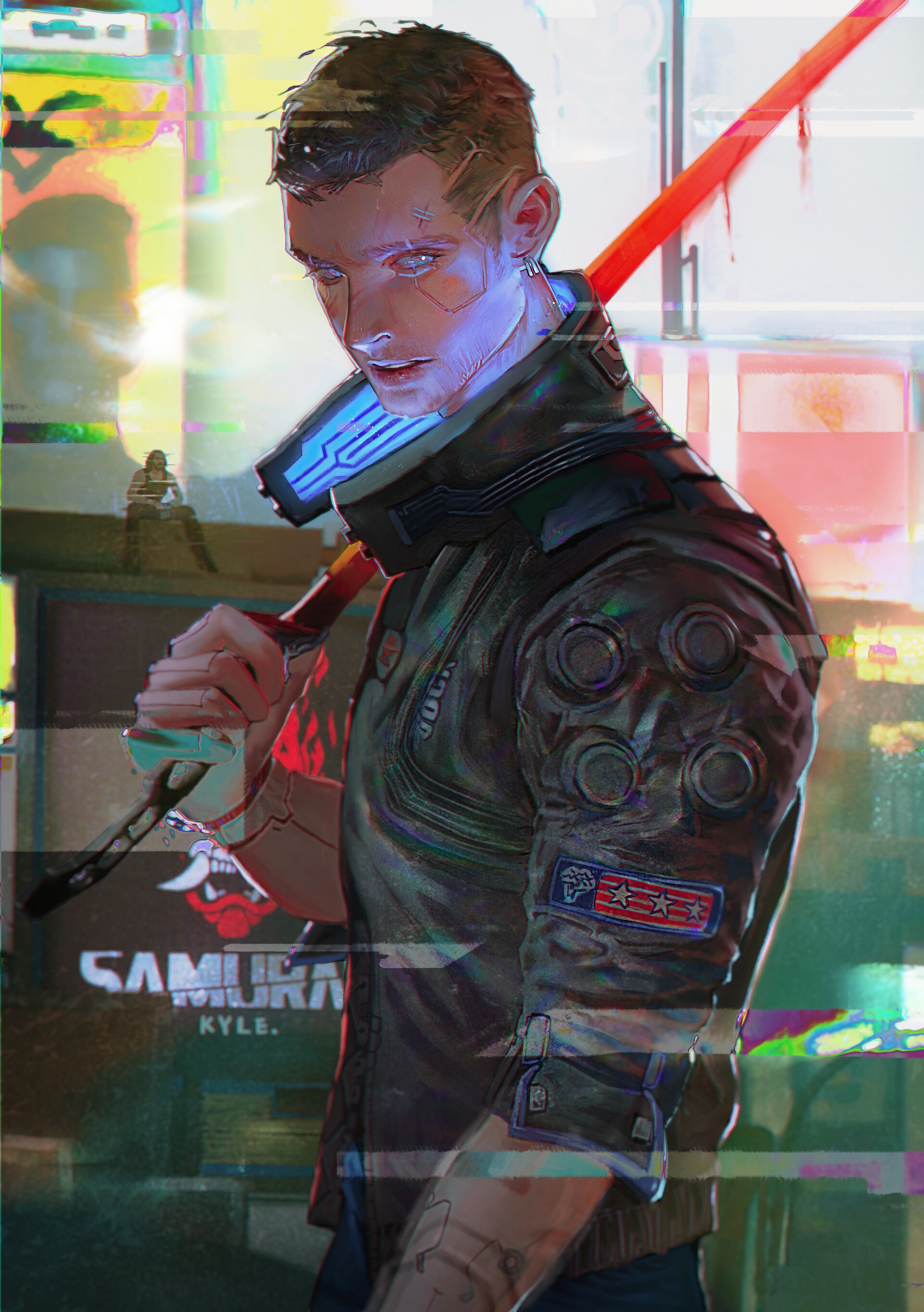 Cyberpunk 2077 v and Johnny