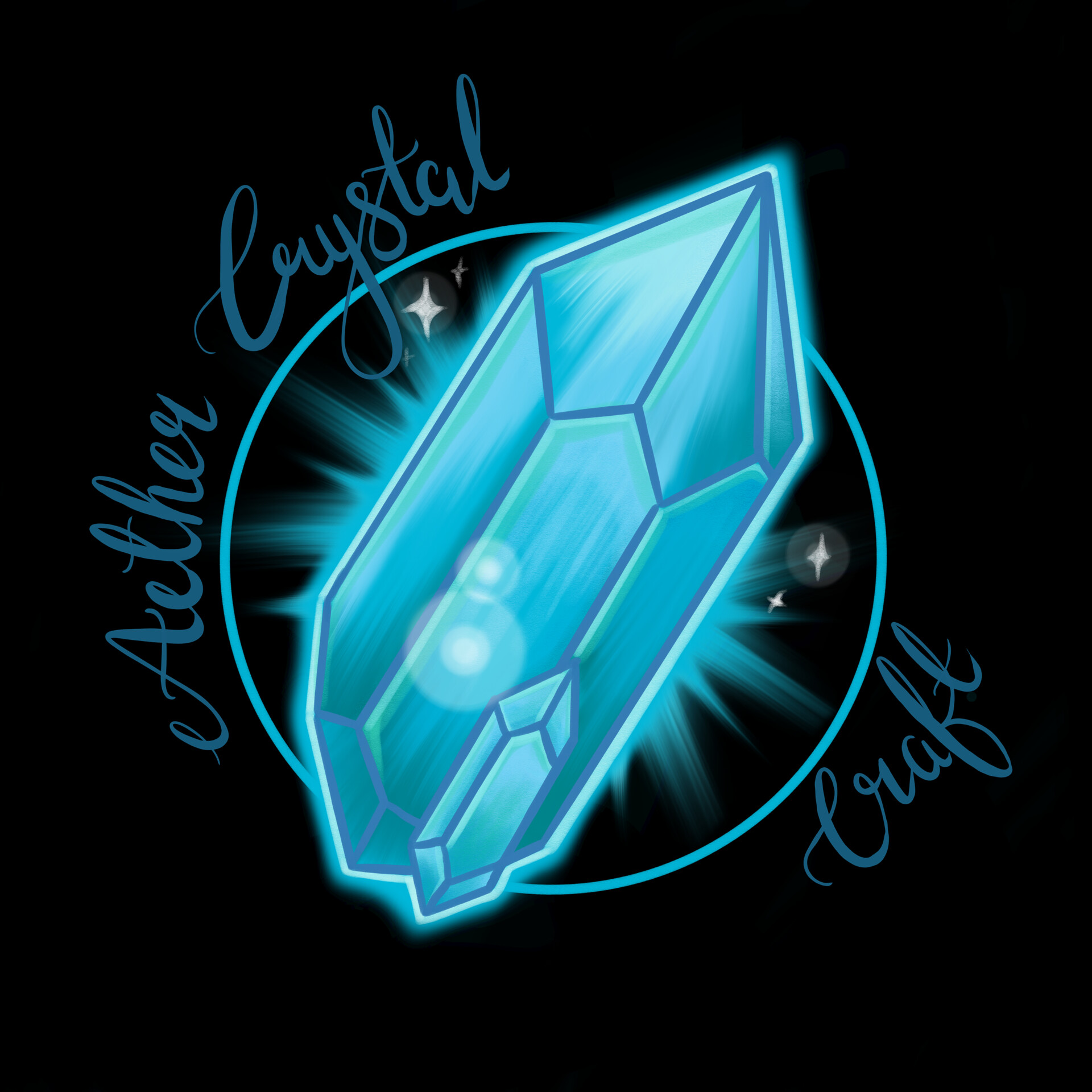 ArtStation - Aether Crystal Craft Logo
