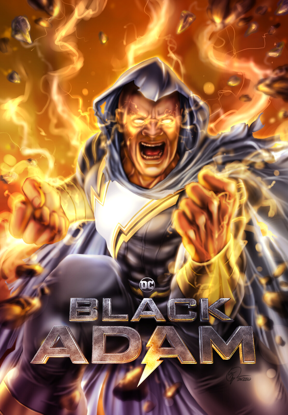 Black Adam with DC Logo