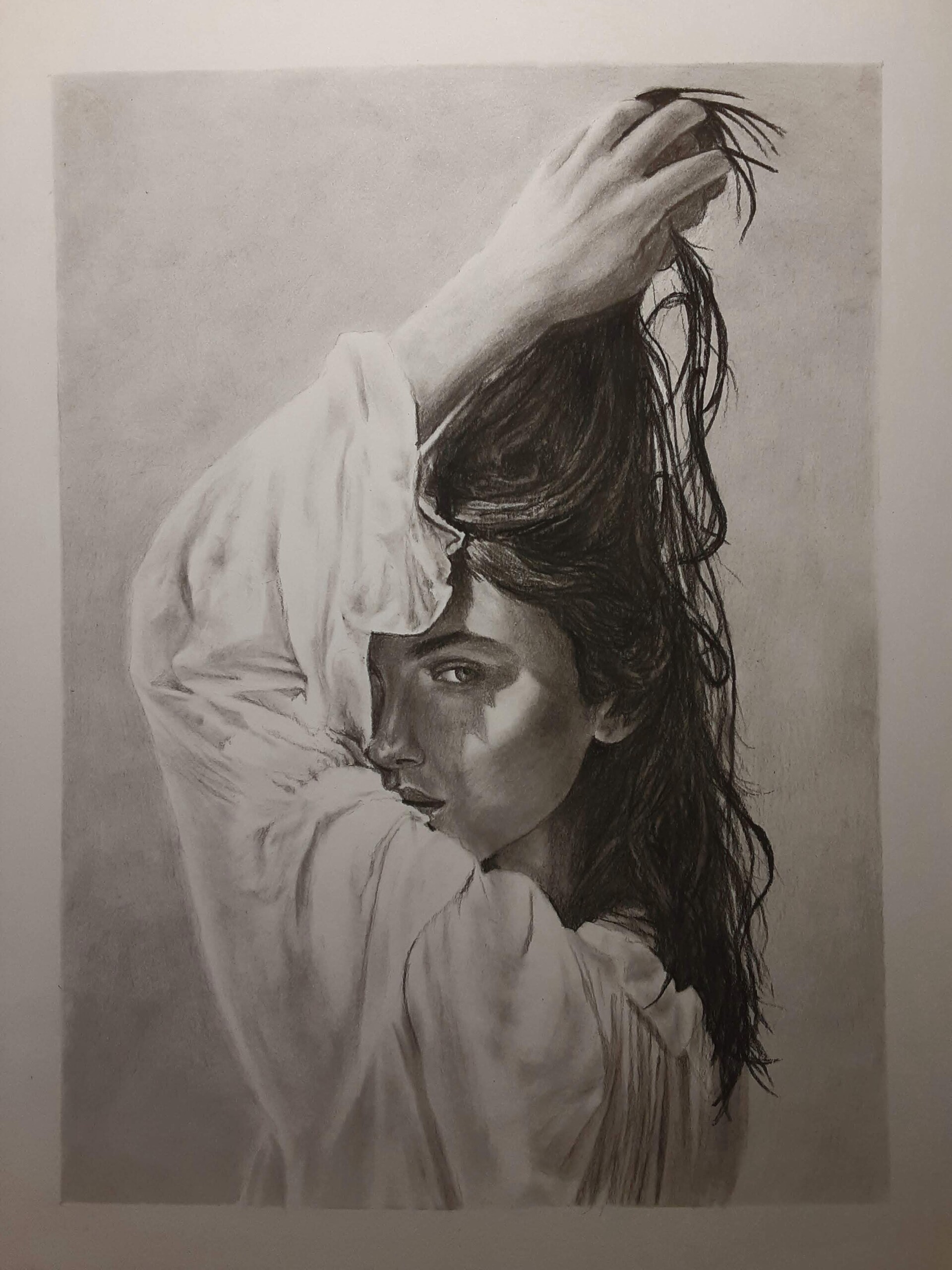ArtStation Charcoal of a woman