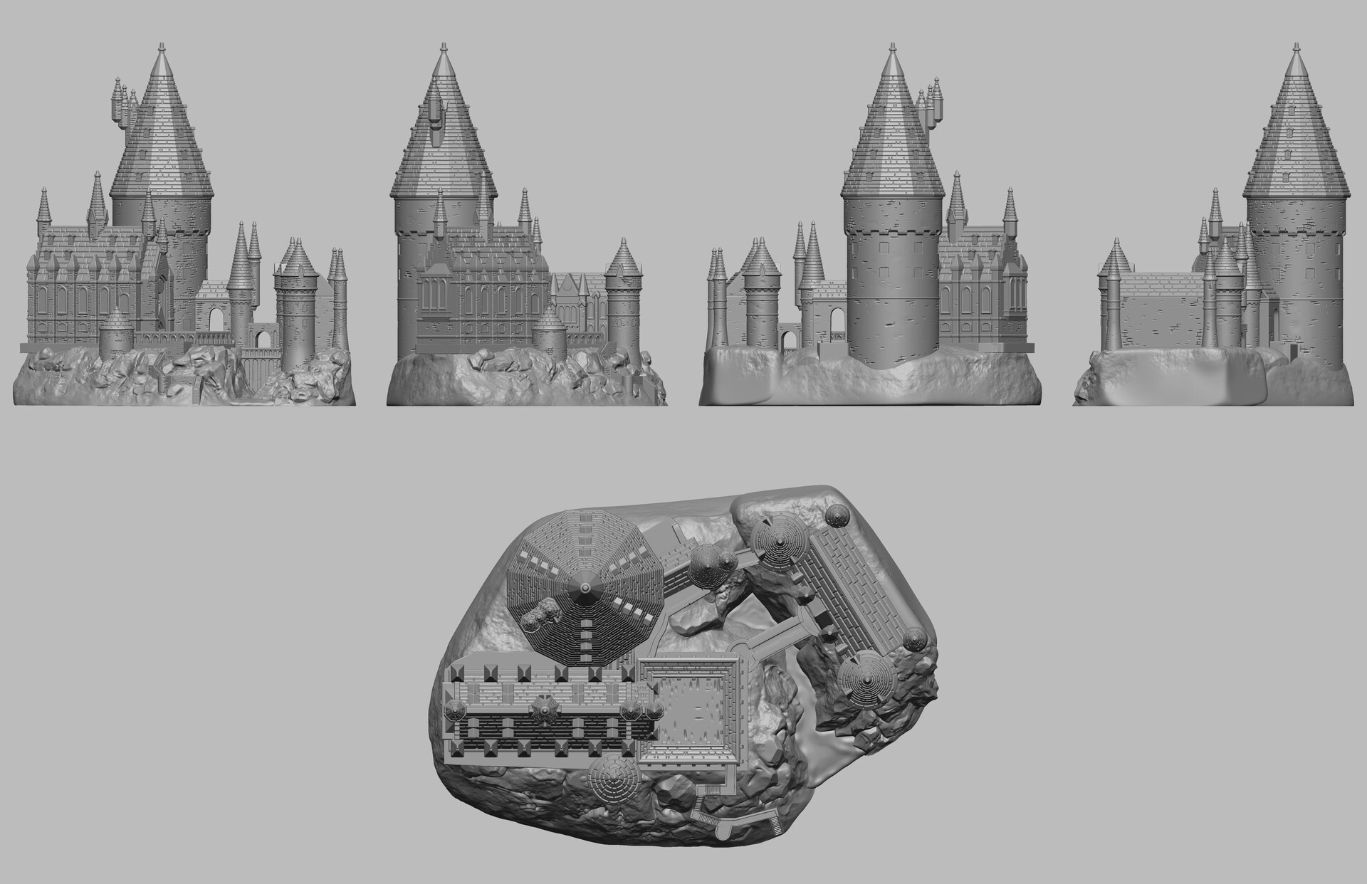 Officially Licensed Harry Potter Hogwarts Sculpted Village