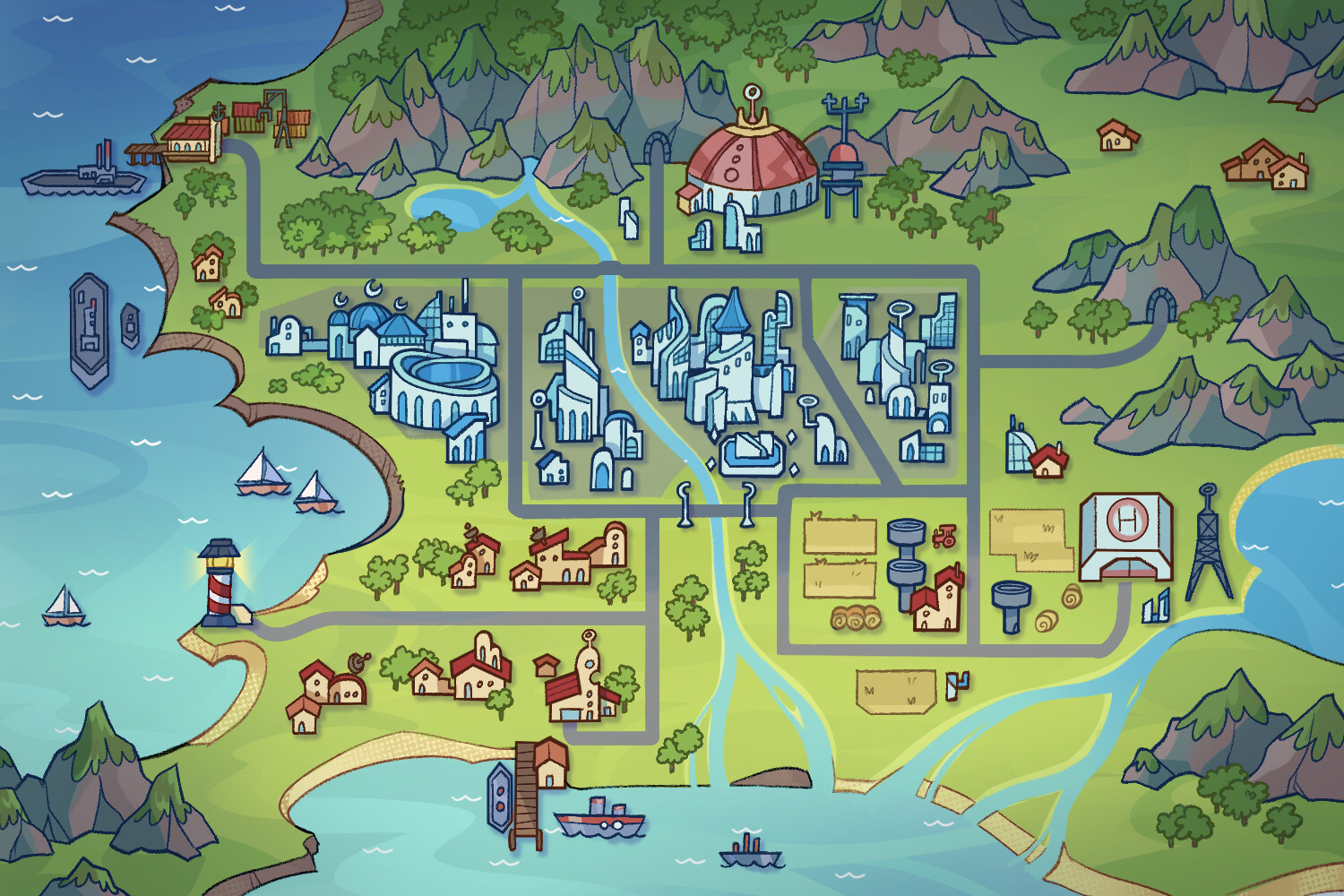 ArtStation - OverWorld Map