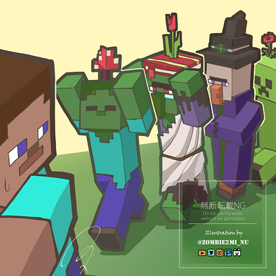 ʚїɞ zᶻ² on X: Minecraft slime #Minecraft #Minecraftfanart   / X
