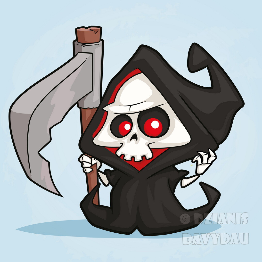 ArtStation - Funny cartoon grim reaper character.