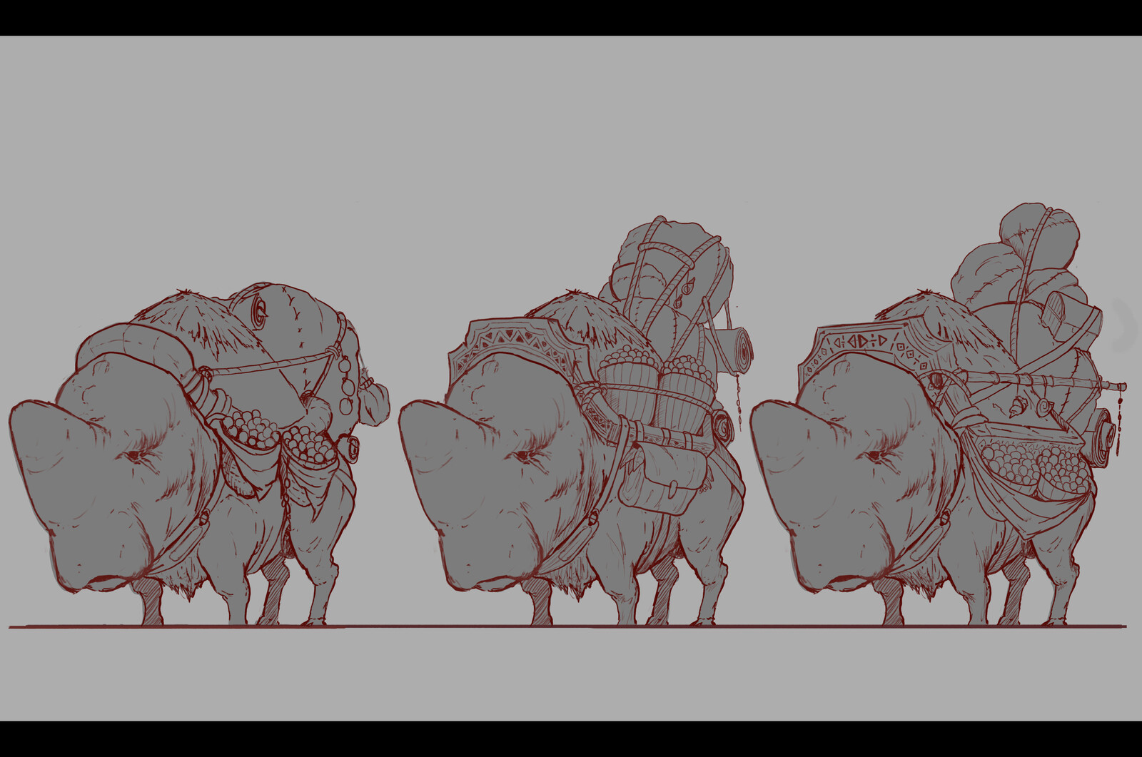 Concept art and study of the beast 2