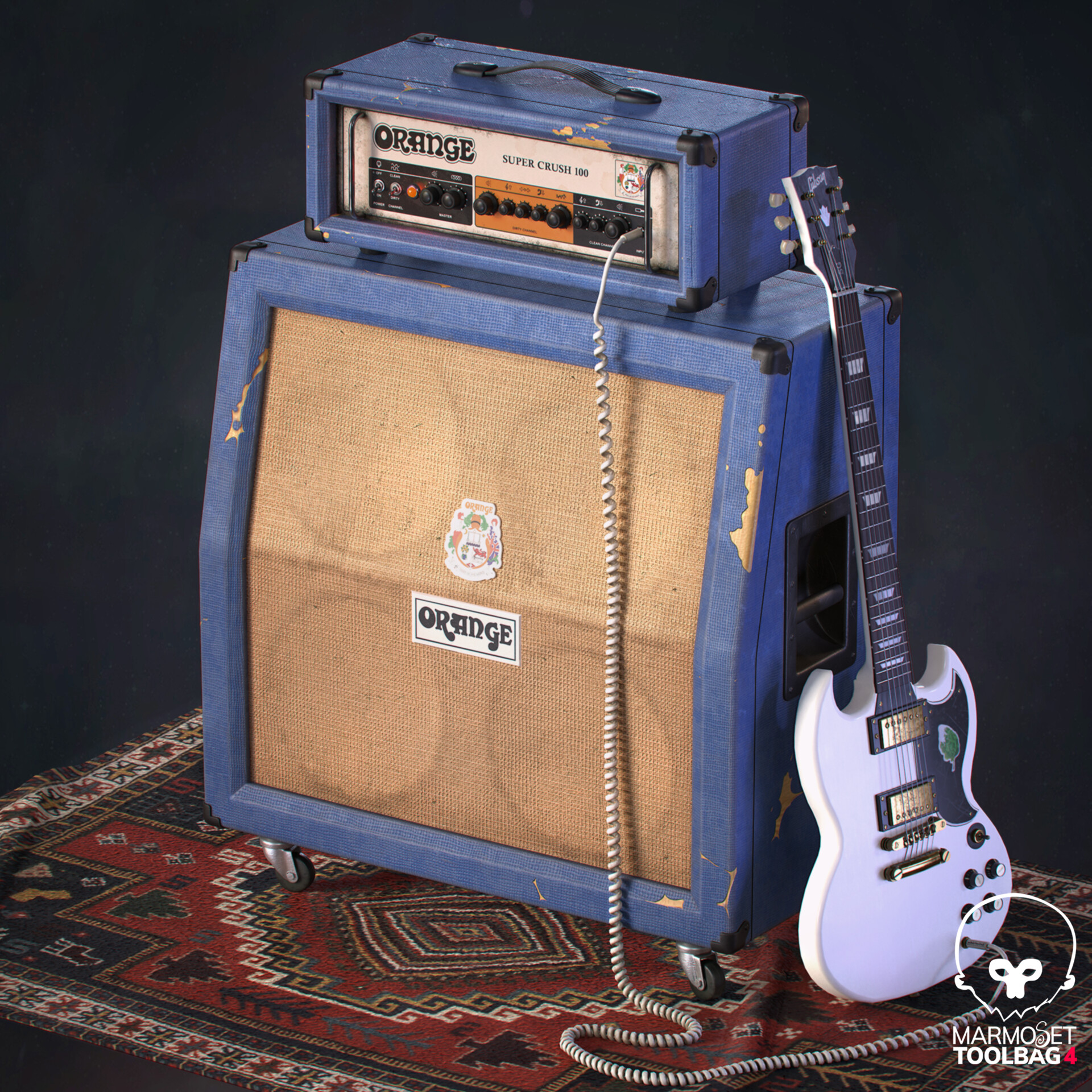 ArtStation - Blue Orange amp. I mean it&amp;#39;s an Orange amp, a blue Orange ...