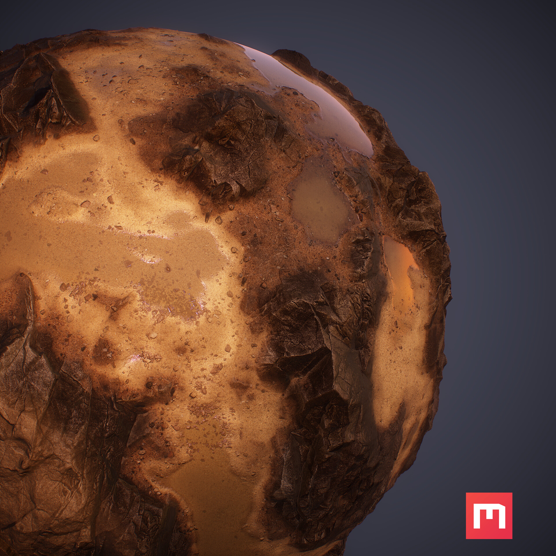 Susana Alonso - Beach Rocks Material - Quixel Mixer