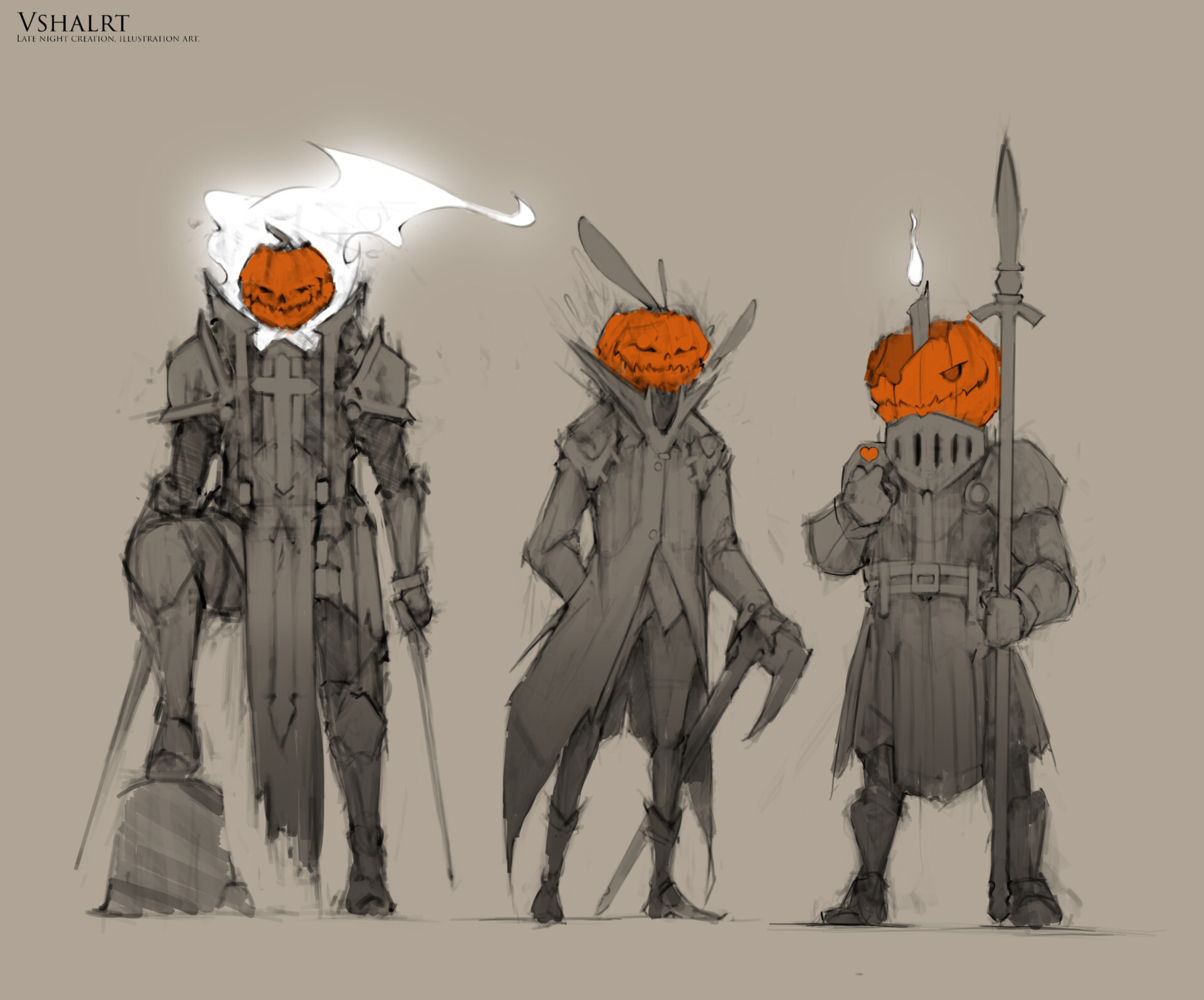 ArtStation Pumpkin head"character art"