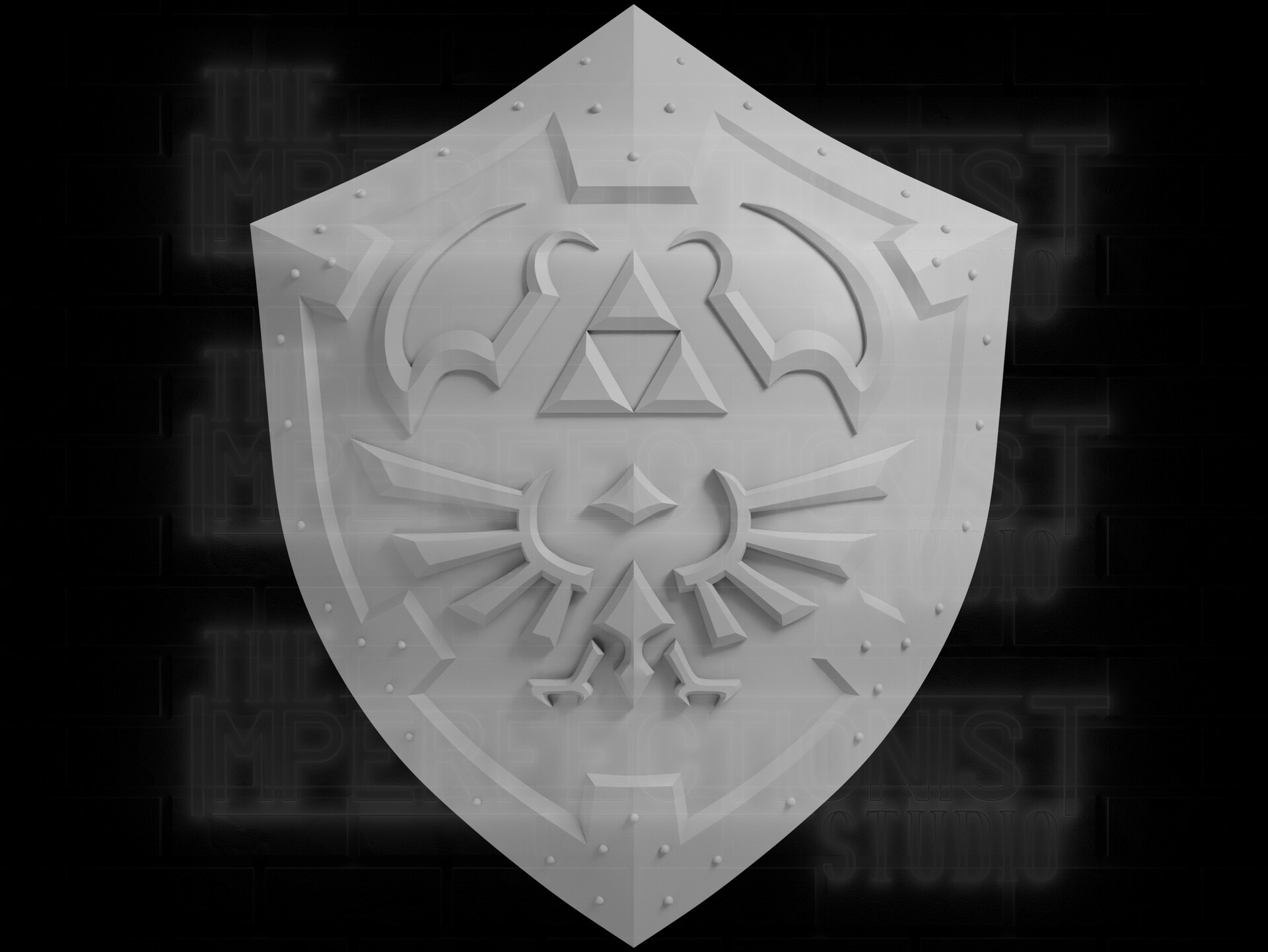 Hylian Shield from Zelda Breath of the Wild - Life Size - 3D model 3D  printable