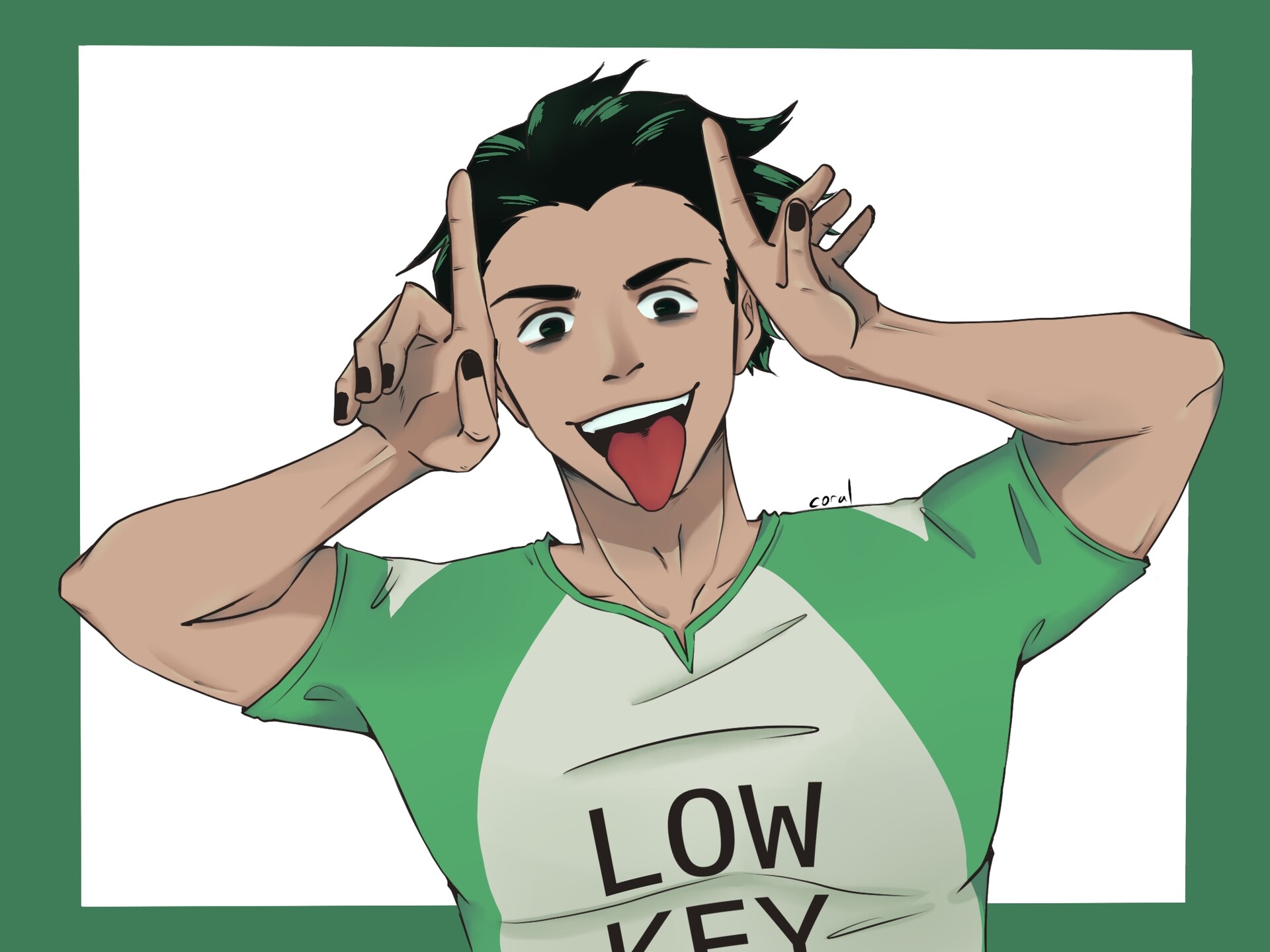 ArtStation Lowkey as the Eddie pose