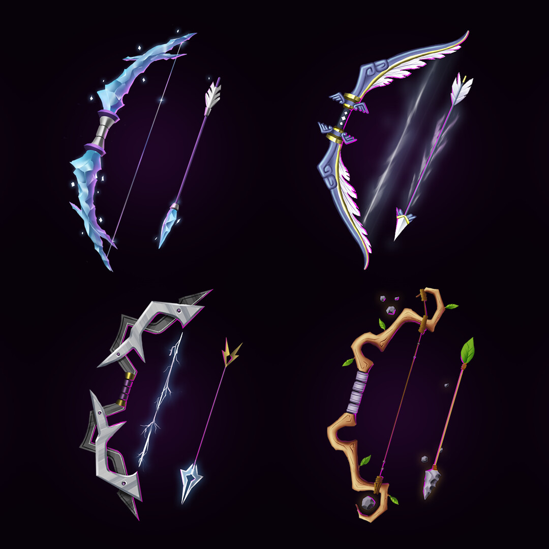 ArtStation Elemental bows and arrows