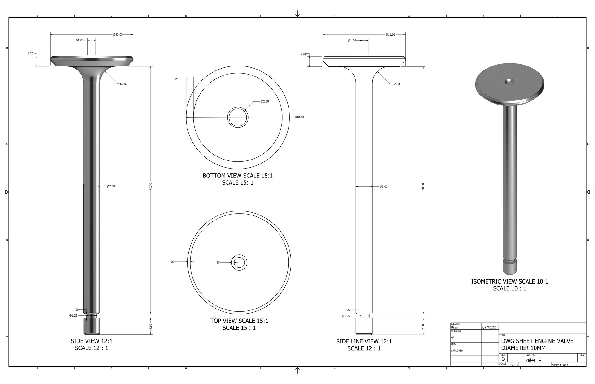 ArtStation 3D Engine Valve CAD Modelling