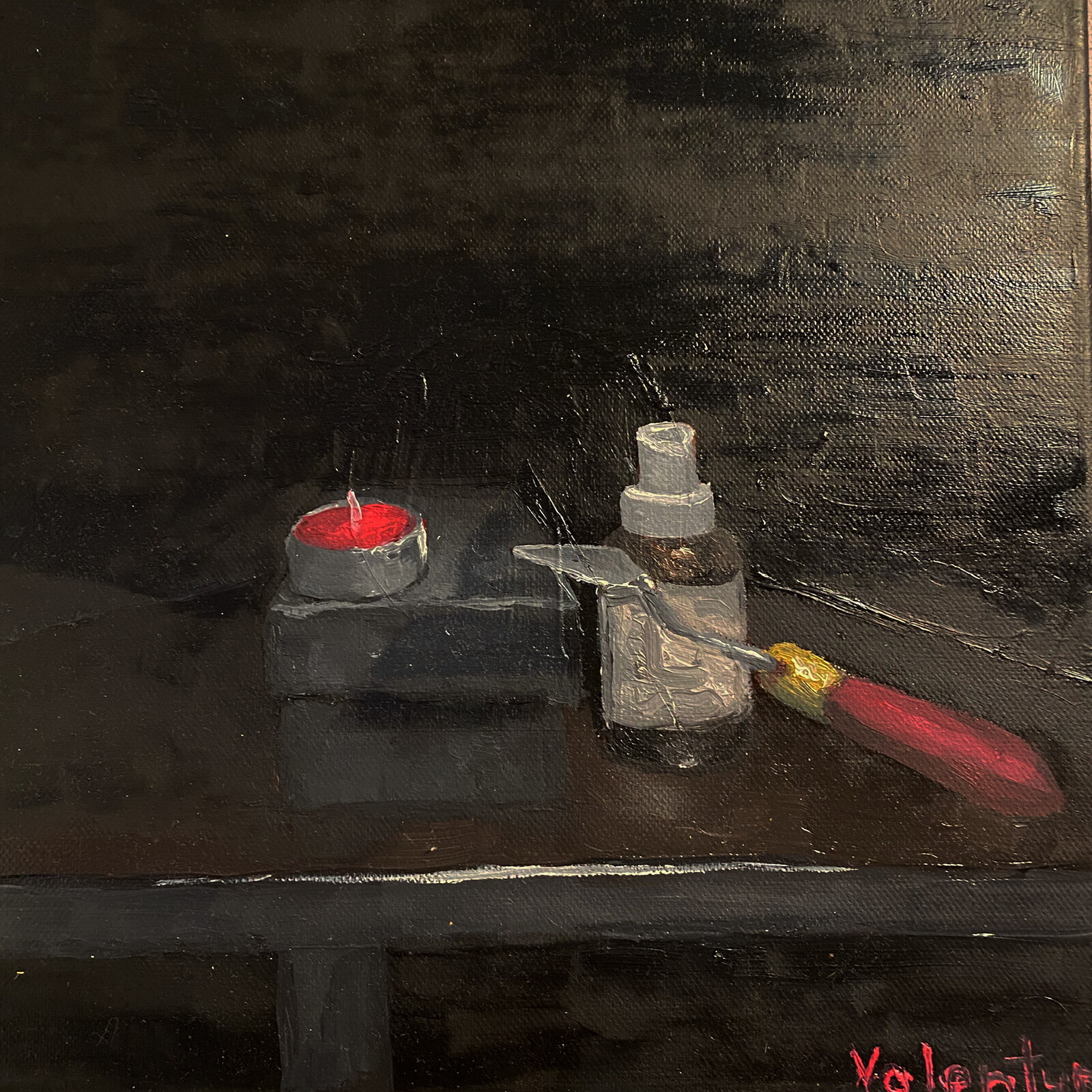 Still-life with a pallet knife
30x30