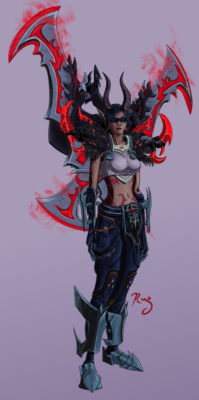 Eviscara - Demon Hunter Commission