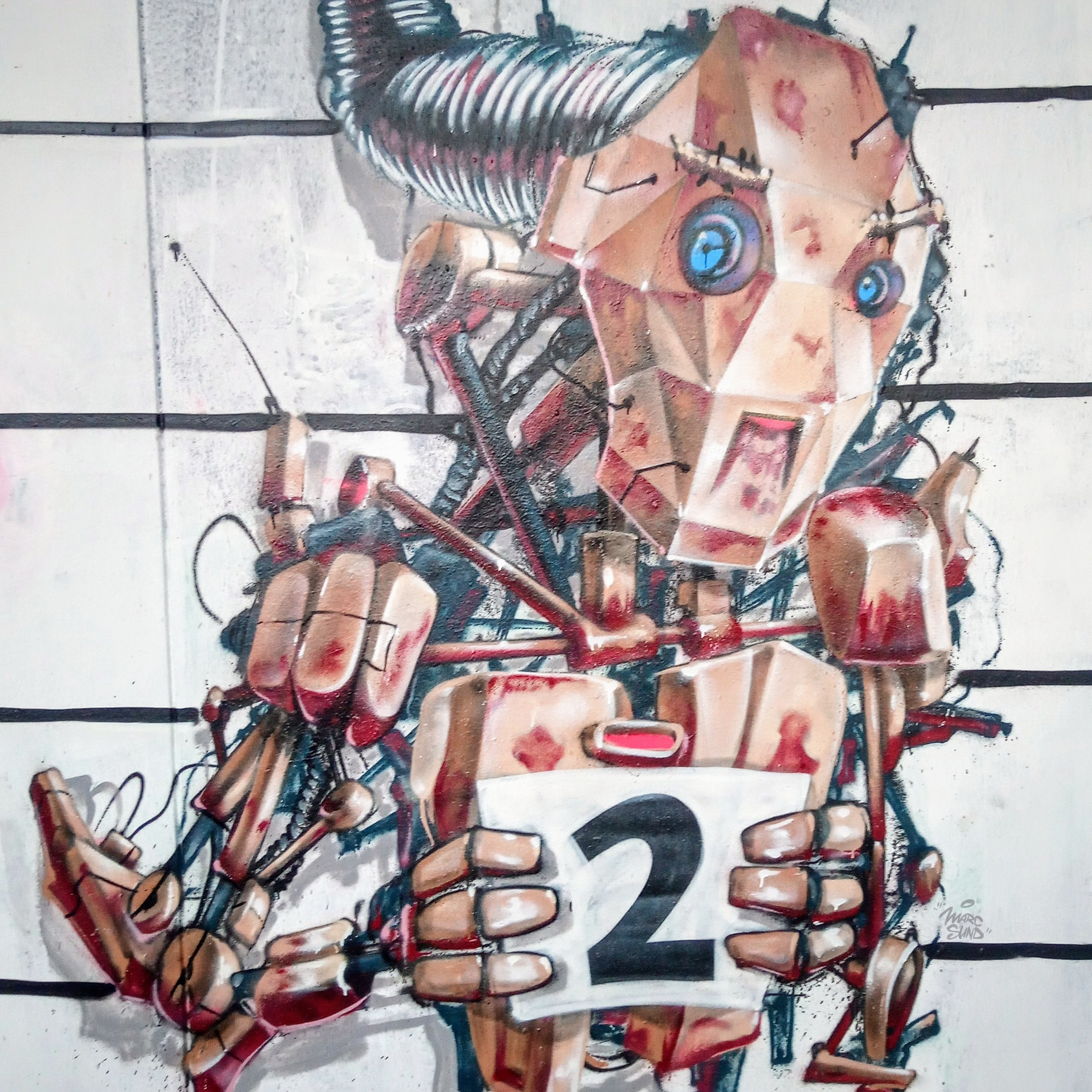Crime bot ... graffiti in Coblenz, Germany