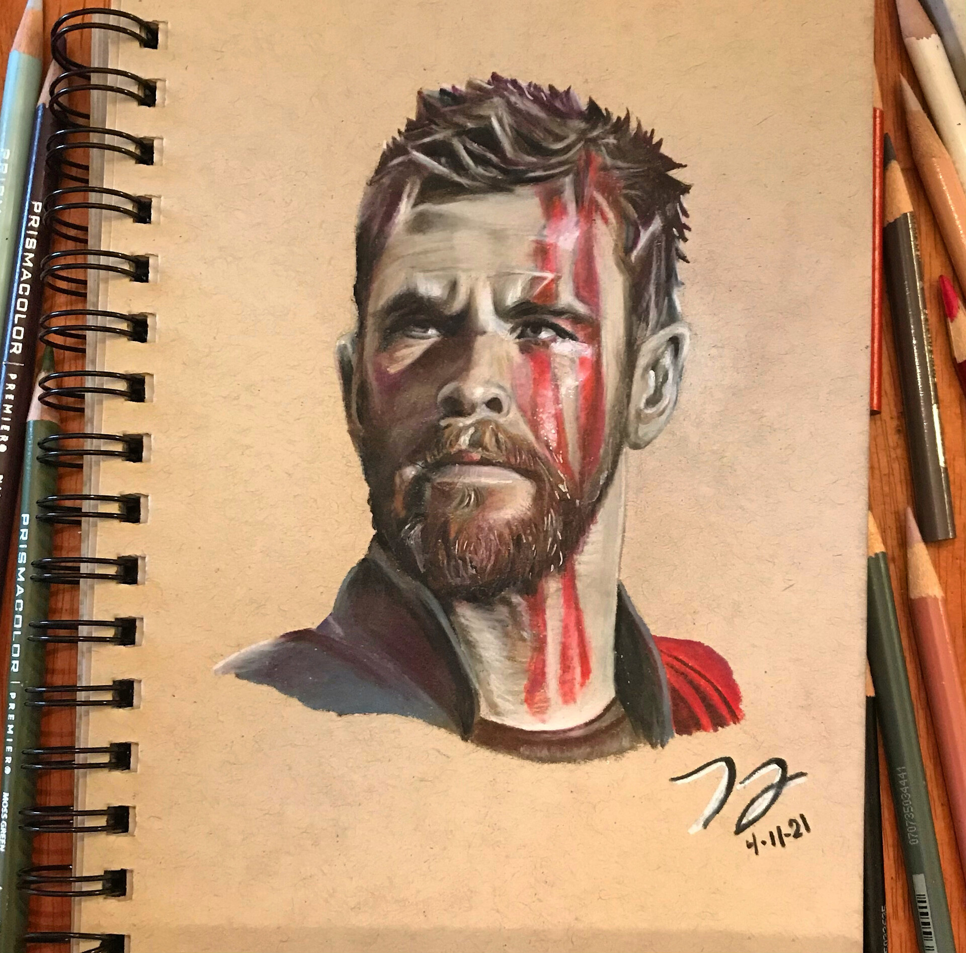 AbhiSketch - Pencil art of THOR / chris hemsworth from the upcoming movie  Thor Ragnarok... This artwork took 20 hours to complete with 2h,hb,4b and  6b pencil..so if u like my artwork