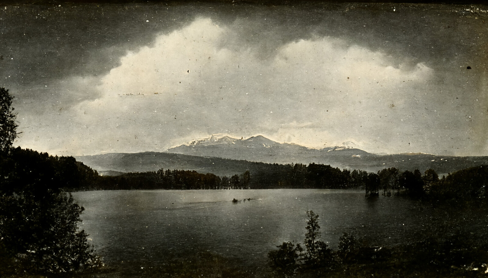 Lake Landscape #17
c. 1881
Photograph
'Mount Chivot outside of Cer Mare, Austria-Hungary' 
[Remote farming village north-western region of modern day Wallachia, Romania]