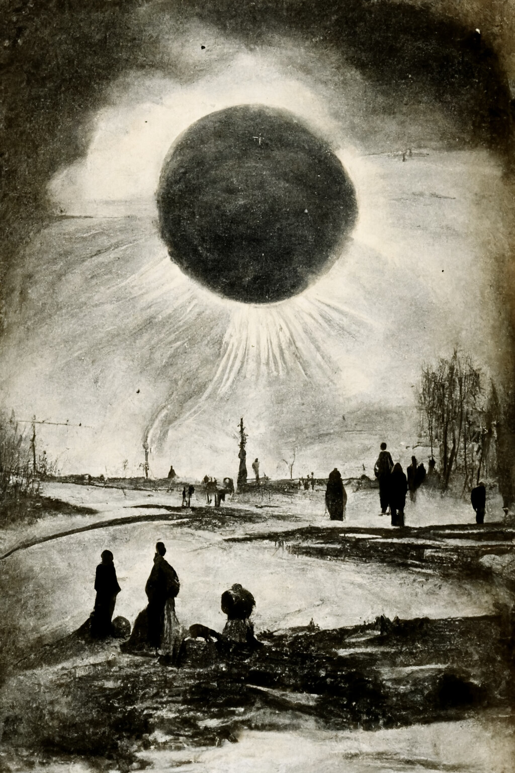 The Horror at Cer Mare
c. 1881
Charcoal on paper
'The sky was tore asunder and from it poured revelation.'