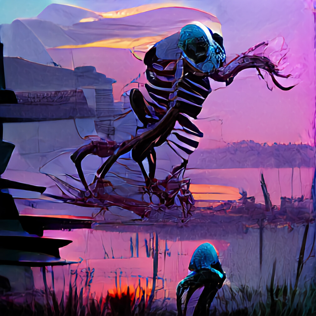 ArtStation Colorful skeletons