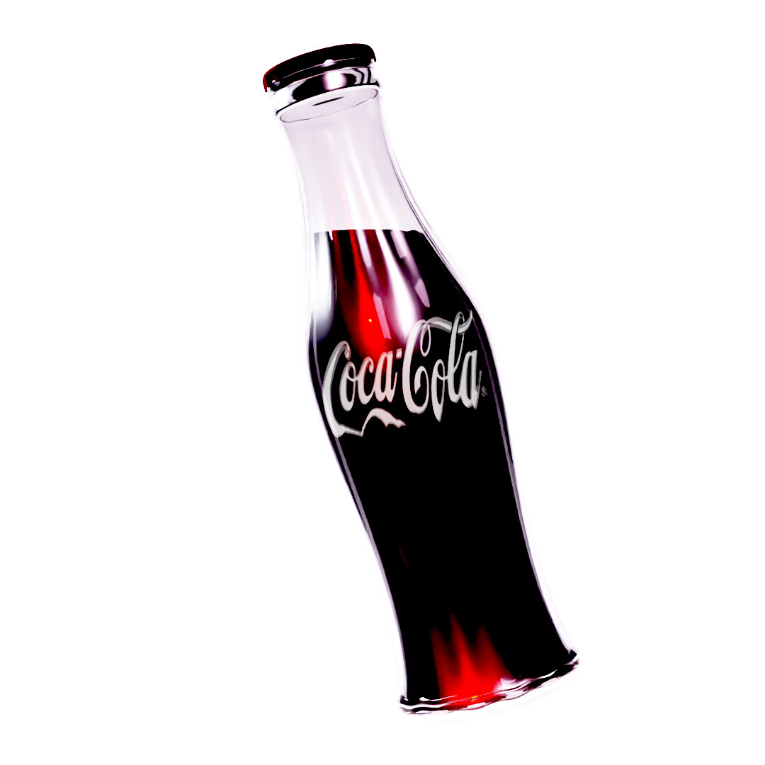 ArtStation glass coke bottle 3d art by blender