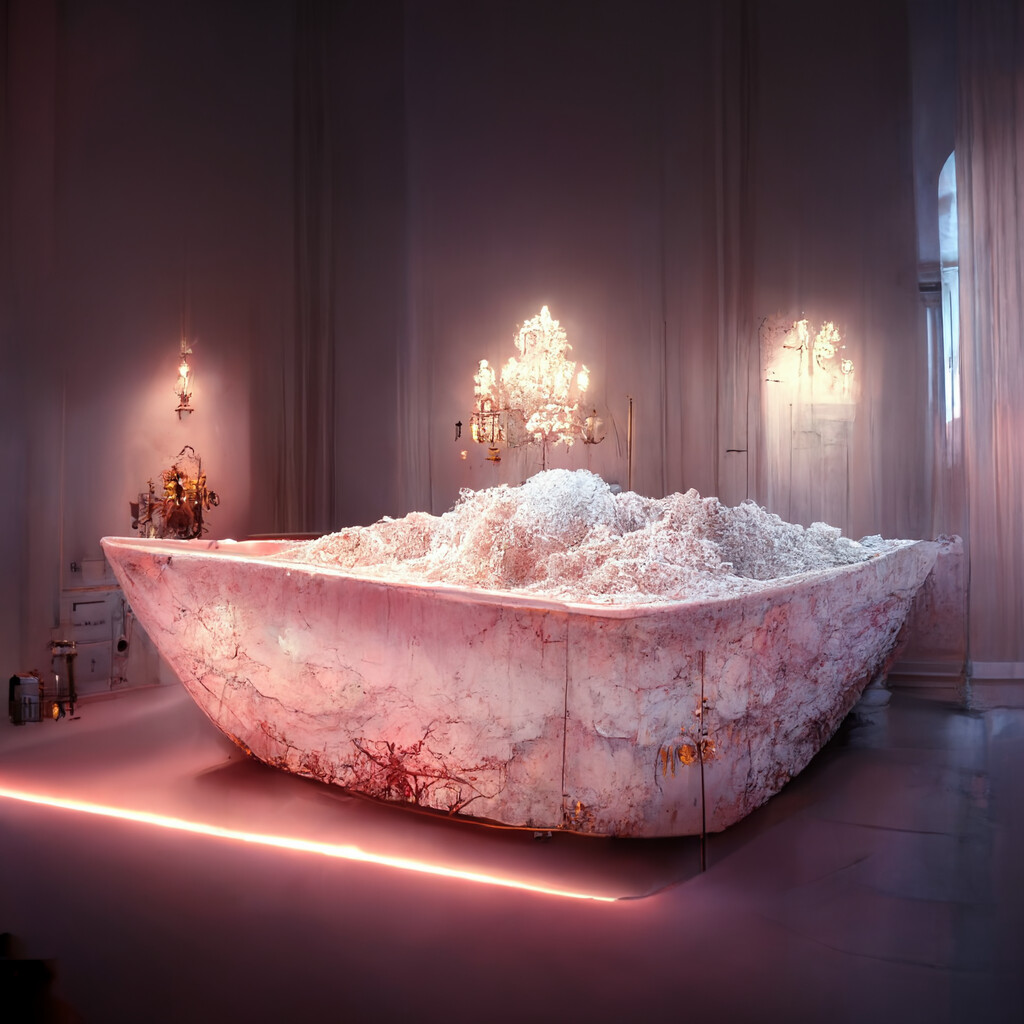 rose quartz bathtub