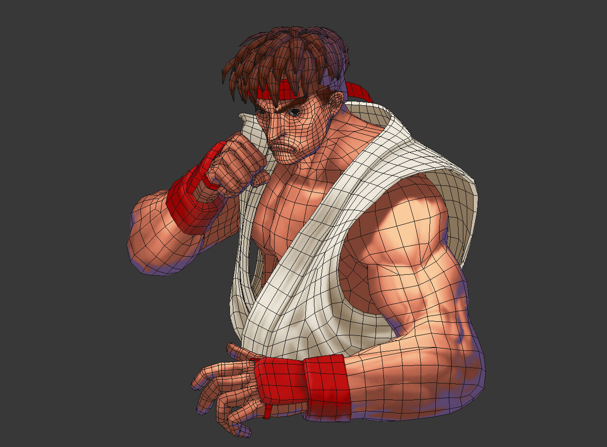 ArtStation - RYU Street Fighter 6 reimagined in 2D