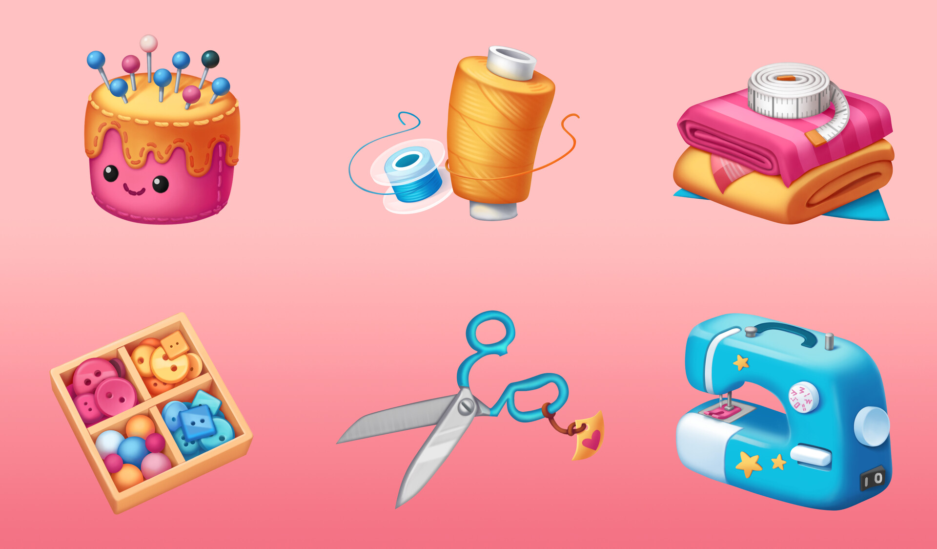 ArtStation Sewing game props/icons
