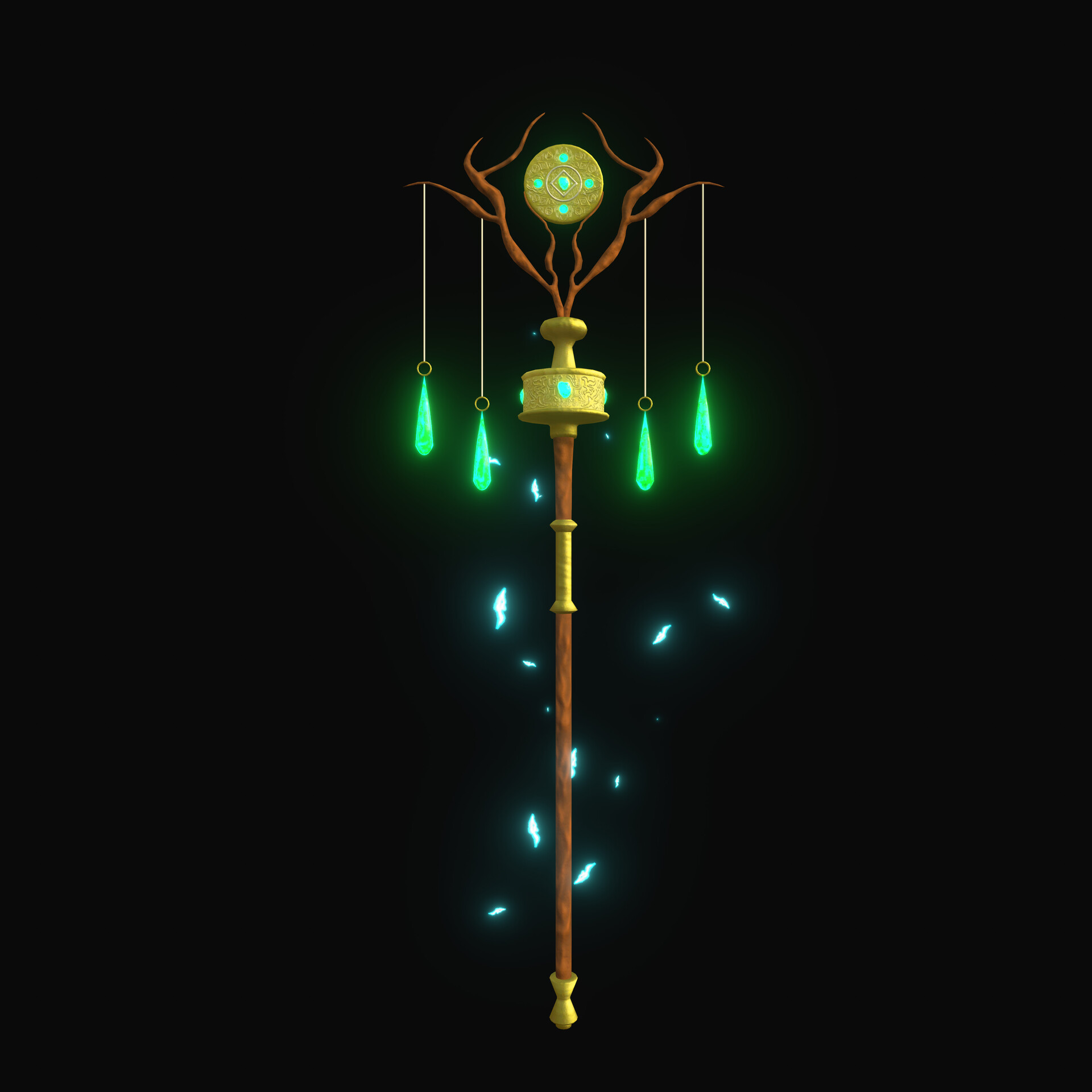 ArtStation original weapon [Wind Staff]