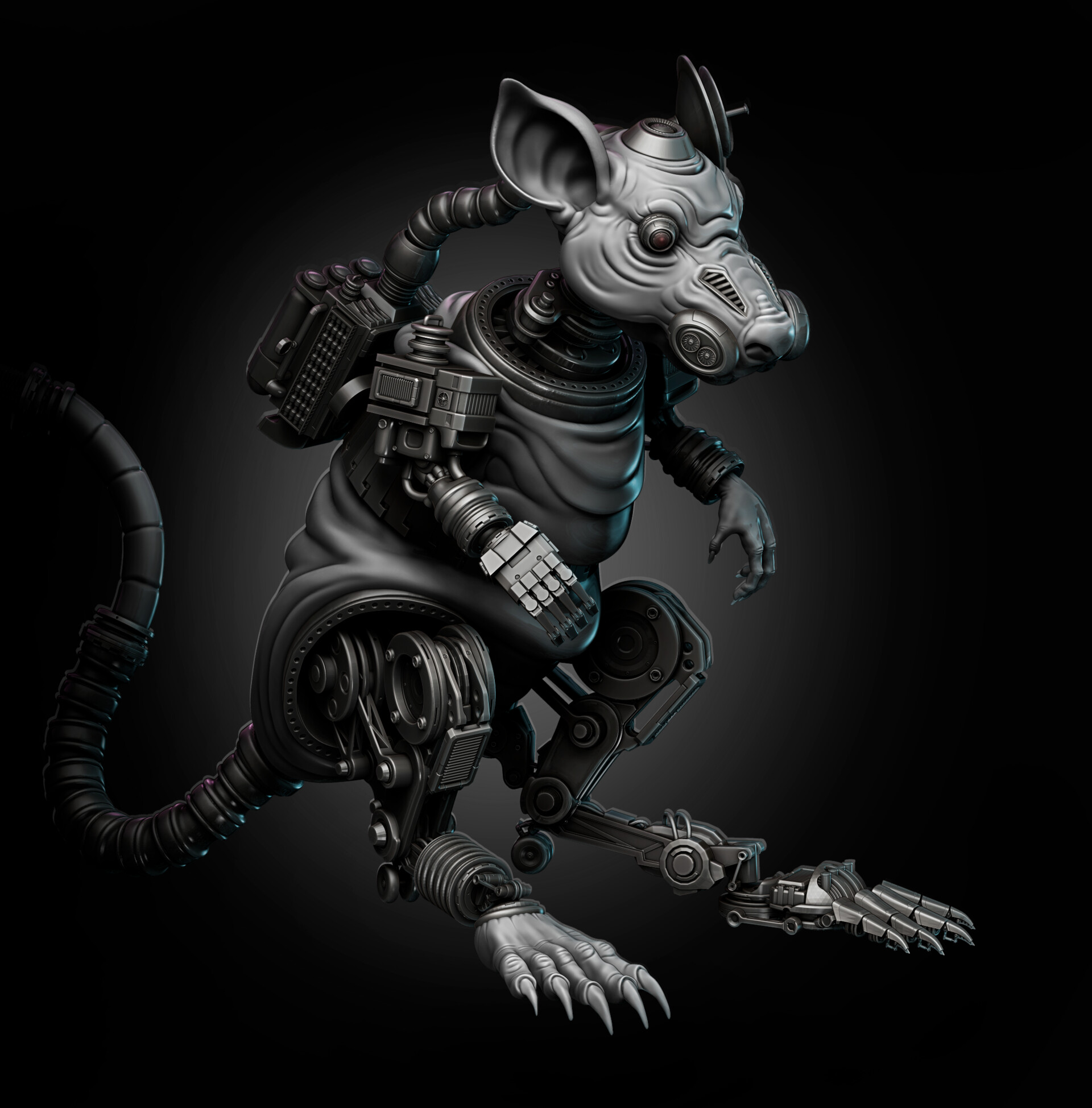ArtStation - MODELADO 3D - CYBER.RAT 2995