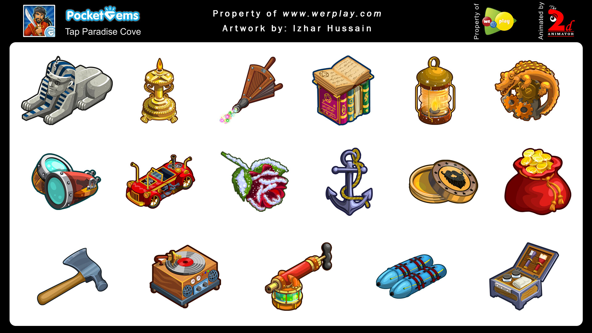 ArtStation Game Asset Powerup Collecctables For Pocket Gems Game