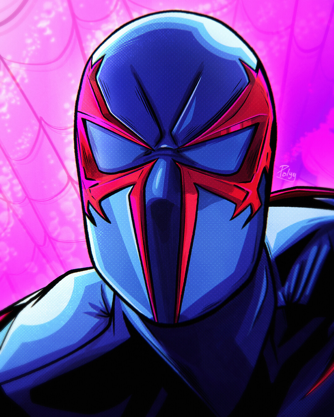 how-to-draw-spiderman-2099-face