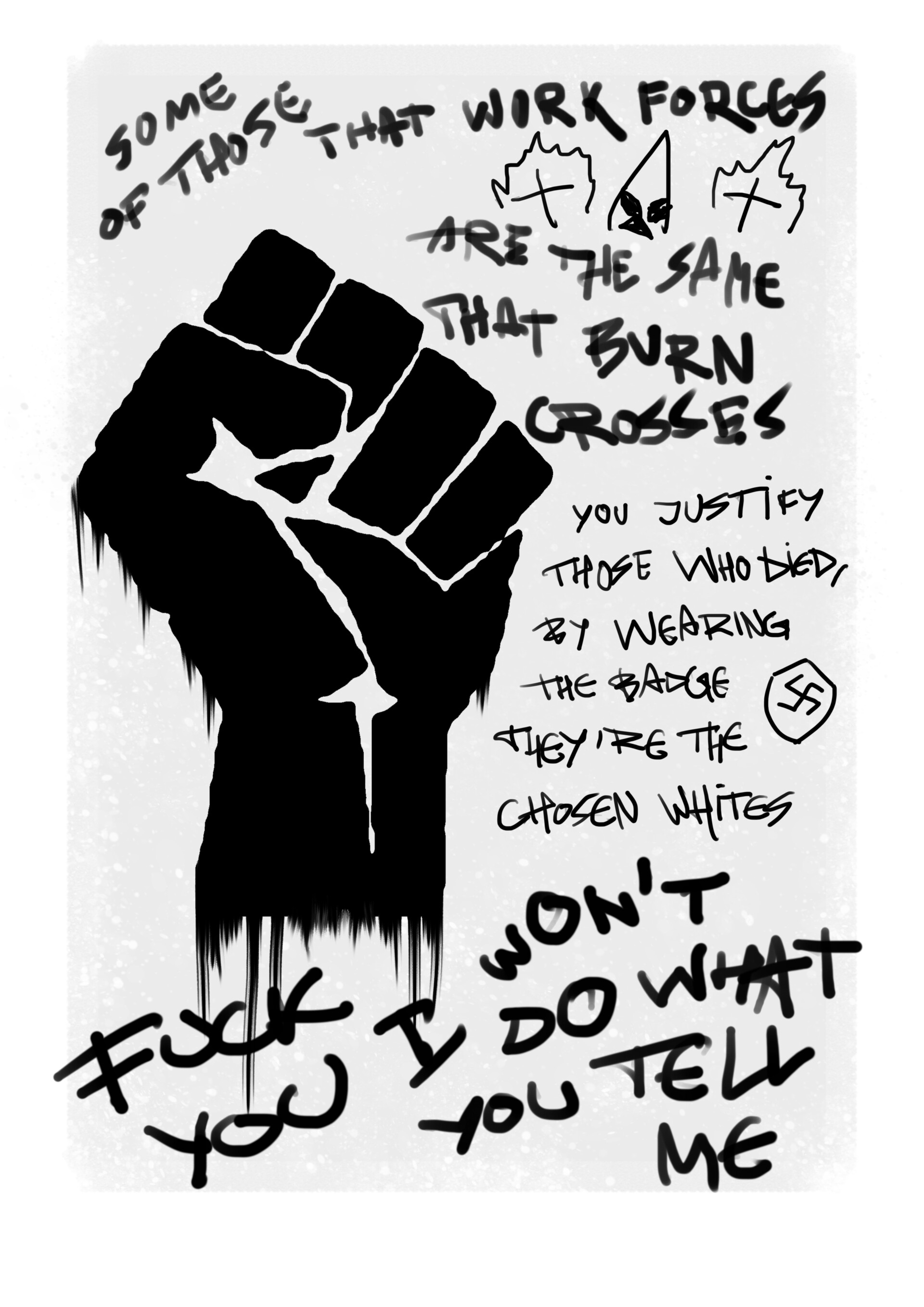 ArtStation Killing in the Name Stamp Design