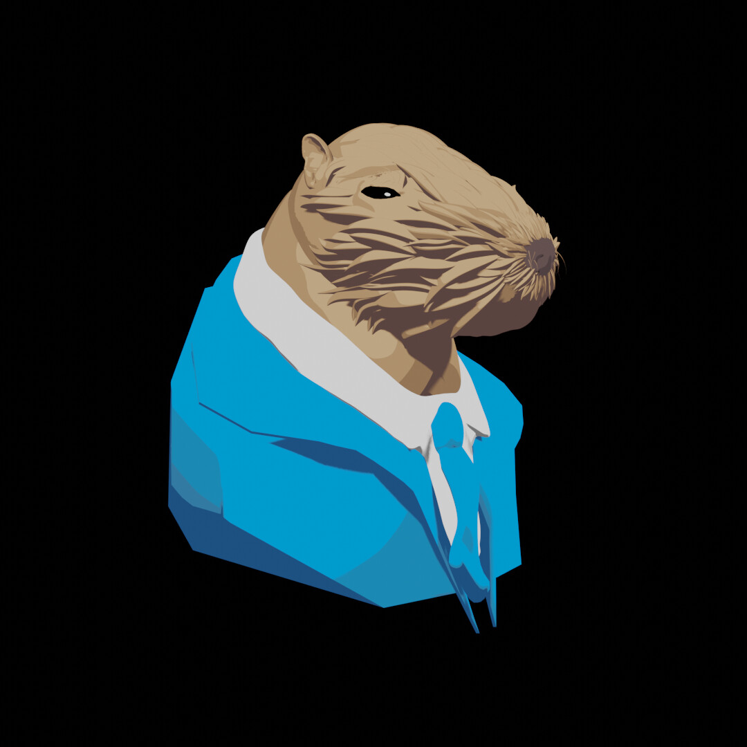 ArtStation - Cabybara In A Suit