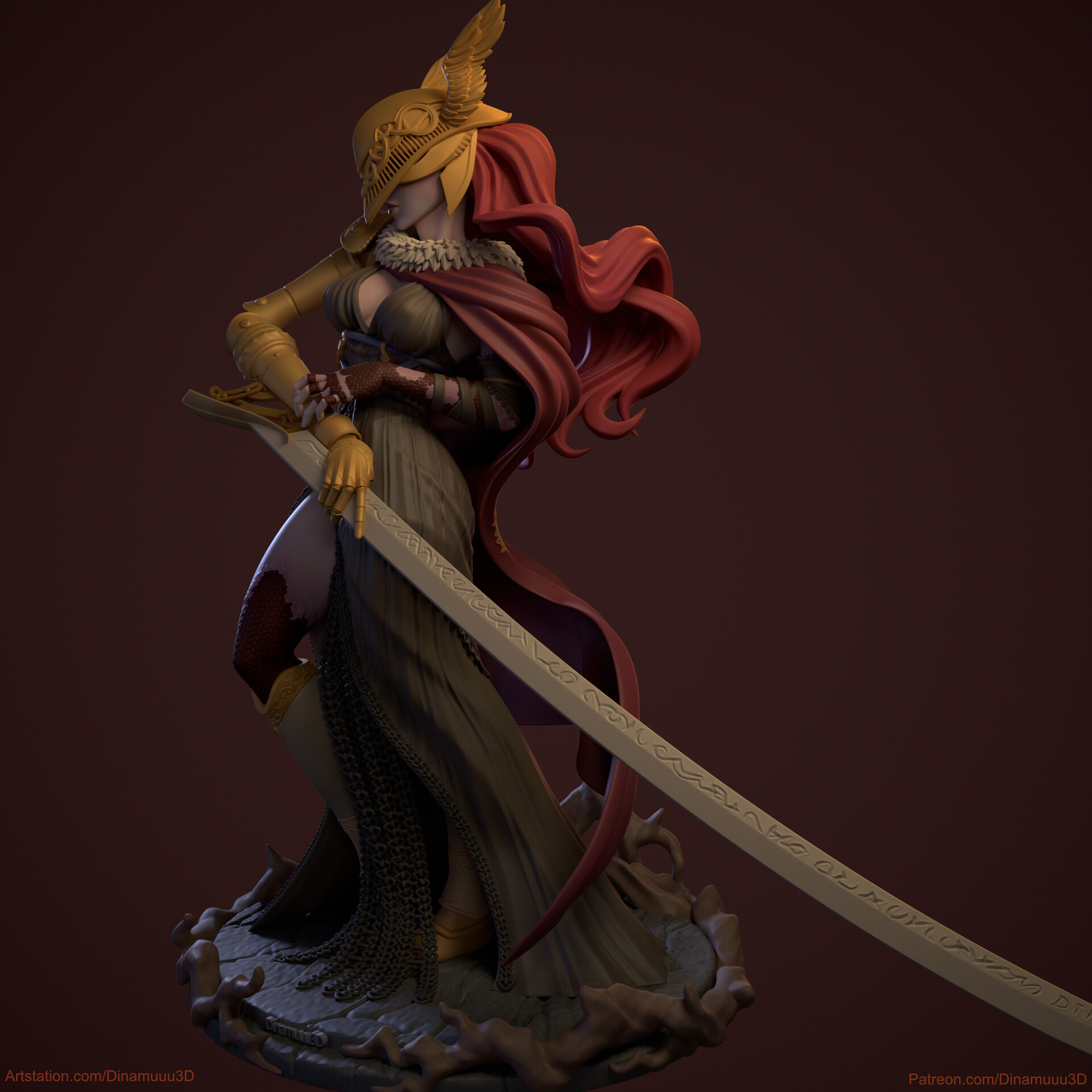 Dinamuuu 3D - Malenia 3D Print Model STL